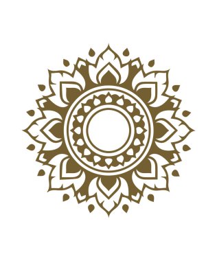 Güzel çiçek sanatı ve mandala vektör tasarımı