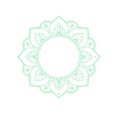 Güzel çiçek sanatı ve mandala vektör tasarımı