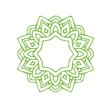 Güzel çiçek sanatı ve mandala vektör tasarımı