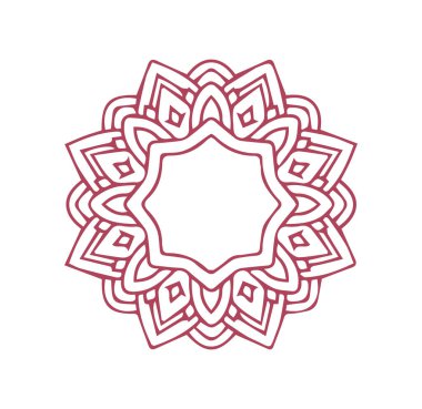 Güzel çiçek sanatı ve mandala vektör tasarımı