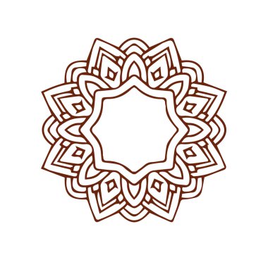 Güzel çiçek sanatı ve mandala vektör tasarımı