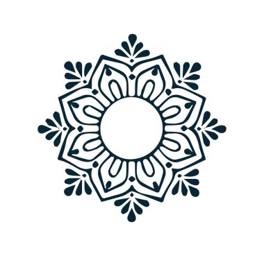 Güzel çiçek sanatı ve mandala vektör tasarımı