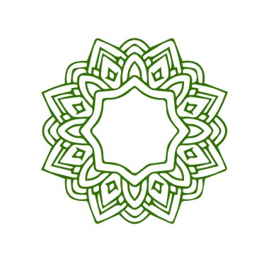 Güzel çiçek sanatı ve mandala vektör tasarımı