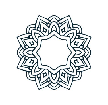 Güzel çiçek sanatı ve mandala vektör tasarımı