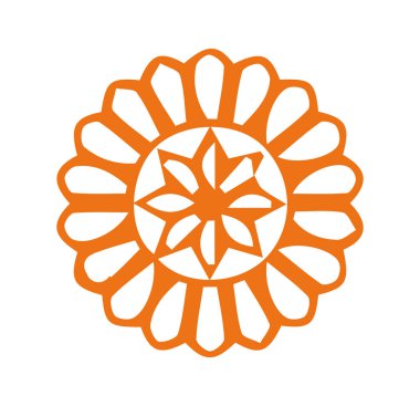 Güzel çiçek sanatı ve mandala vektör tasarımı