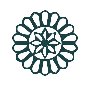 Güzel çiçek sanatı ve mandala vektör tasarımı