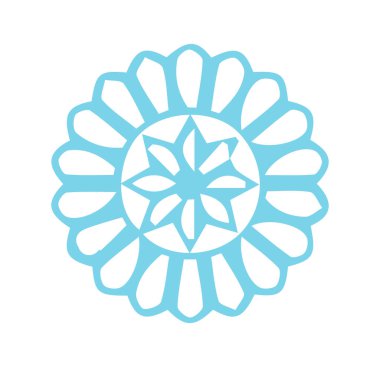 Güzel çiçek sanatı ve mandala vektör tasarımı