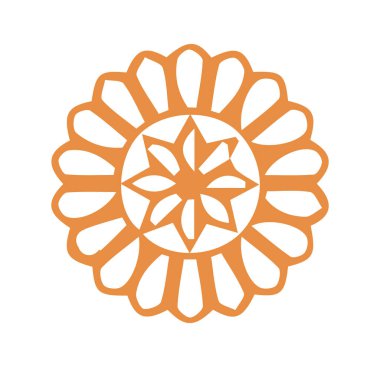 Güzel çiçek sanatı ve mandala vektör tasarımı