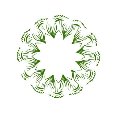 Güzel çiçek sanatı ve mandala vektör tasarımı