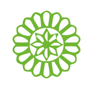 Güzel çiçek sanatı ve mandala vektör tasarımı