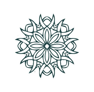 Güzel çiçek sanatı ve mandala vektör tasarımı