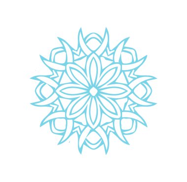 Güzel çiçek sanatı ve mandala vektör tasarımı