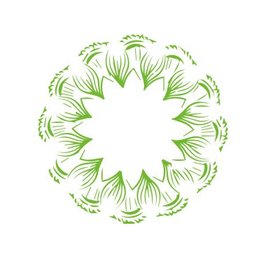 Güzel çiçek sanatı ve mandala vektör tasarımı