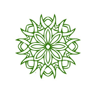 Güzel çiçek sanatı ve mandala vektör tasarımı