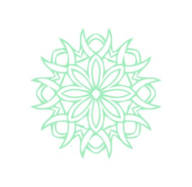 Güzel çiçek sanatı ve mandala vektör tasarımı