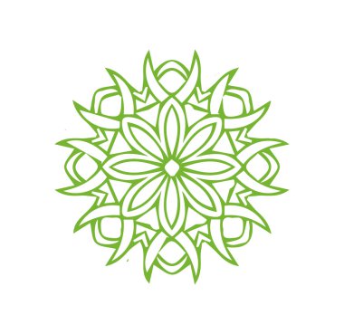 Güzel çiçek sanatı ve mandala vektör tasarımı