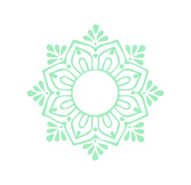 Güzel çiçek sanatı ve mandala vektör tasarımı