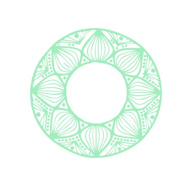 Güzel çiçek sanatı ve mandala vektör tasarımı