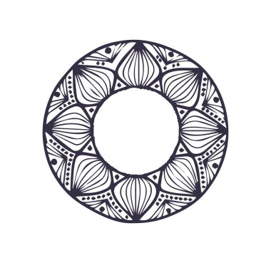 Güzel çiçek sanatı ve mandala vektör tasarımı