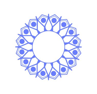 Güzel çiçek sanatı ve mandala vektör tasarımı