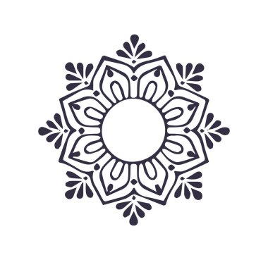 Güzel çiçek sanatı ve mandala vektör tasarımı