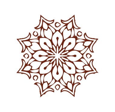 Güzel çiçek sanatı ve mandala vektör tasarımı