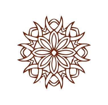 Güzel çiçek sanatı ve mandala vektör tasarımı