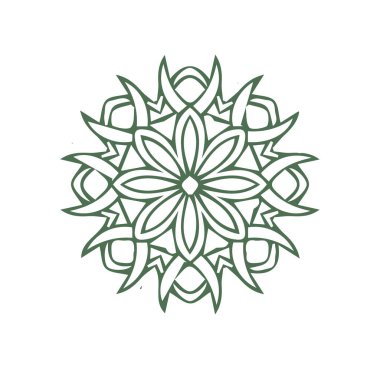 Güzel çiçek sanatı ve mandala vektör tasarımı