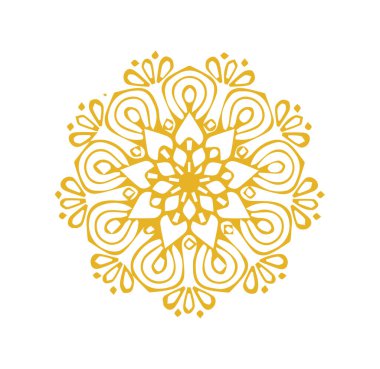 Güzel çiçek sanatı ve mandala vektör tasarımı