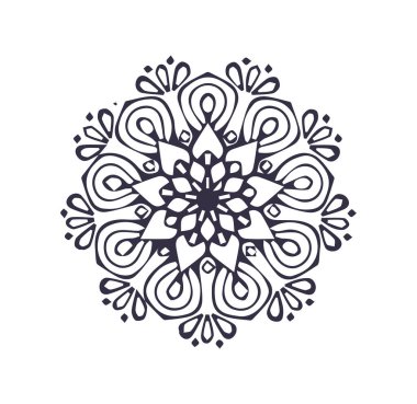 Güzel çiçek sanatı ve mandala vektör tasarımı