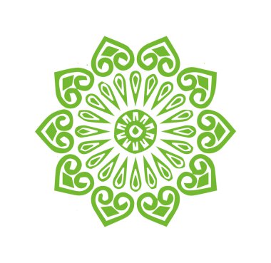 Güzel çiçek sanatı ve mandala vektör tasarımı