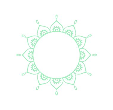 Güzel çiçek sanatı ve mandala vektör tasarımı