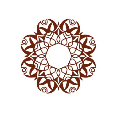 Güzel çiçek sanatı ve mandala vektör tasarımı