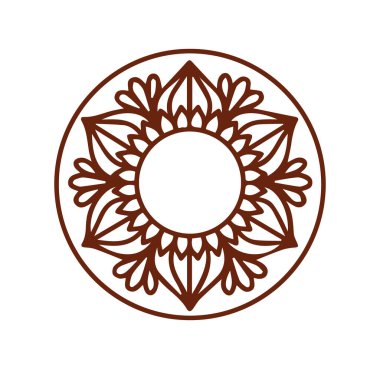 Güzel çiçek sanatı ve mandala vektör tasarımı