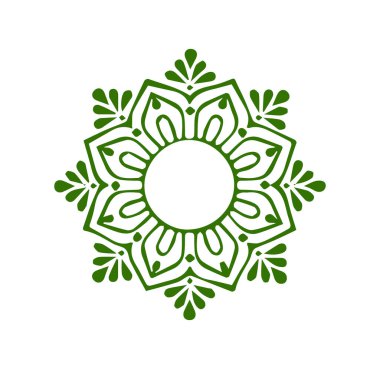 Güzel çiçek sanatı ve mandala vektör tasarımı