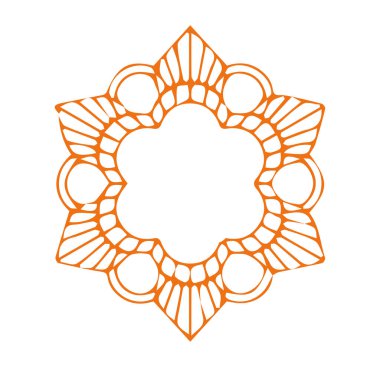 Güzel çiçek sanatı ve mandala vektör tasarımı