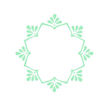 Güzel çiçek sanatı ve mandala vektör tasarımı