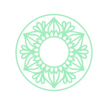 Güzel çiçek sanatı ve mandala vektör tasarımı