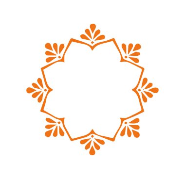 Güzel çiçek sanatı ve mandala vektör tasarımı