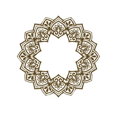 Güzel çiçek sanatı ve mandala vektör tasarımı