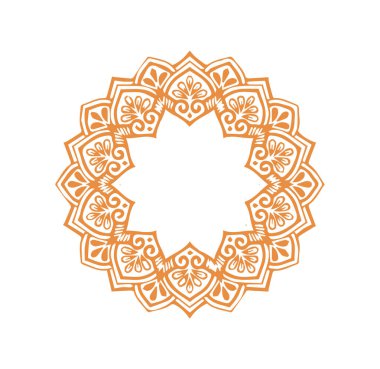 Güzel çiçek sanatı ve mandala vektör tasarımı