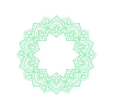 Güzel çiçek sanatı ve mandala vektör tasarımı