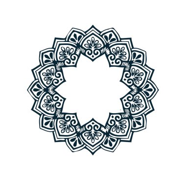 Güzel çiçek sanatı ve mandala vektör tasarımı