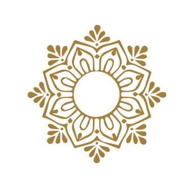 Güzel çiçek sanatı ve mandala vektör tasarımı