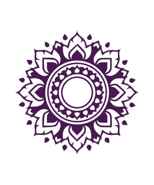 Güzel çiçek sanatı ve mandala vektör tasarımı