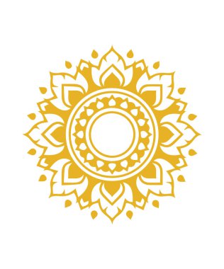 Güzel çiçek sanatı ve mandala vektör tasarımı