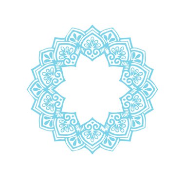 Güzel çiçek sanatı ve mandala vektör tasarımı