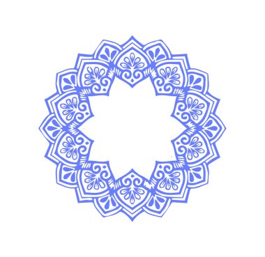 Güzel çiçek sanatı ve mandala vektör tasarımı