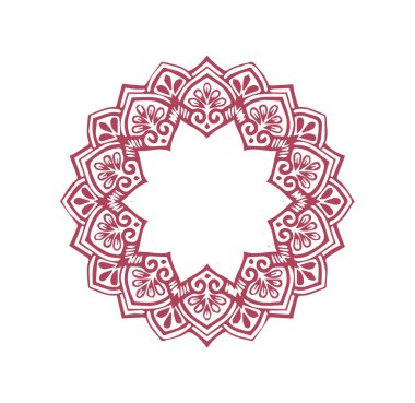 Güzel çiçek sanatı ve mandala vektör tasarımı