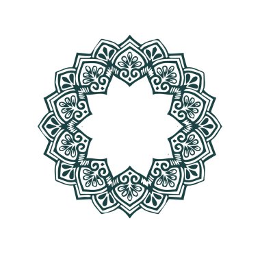 Güzel çiçek sanatı ve mandala vektör tasarımı